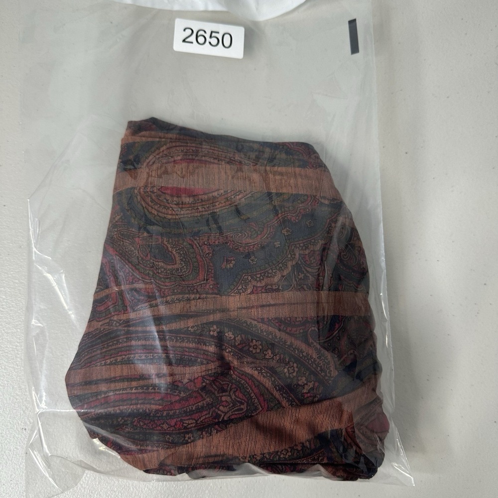 One World Babydoll Tunic Top Brown‎ Paisley Embellished Boho Size 1X - Picture 11 of 11